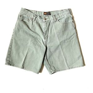 Vintage jean shorts men’s 35” light green
